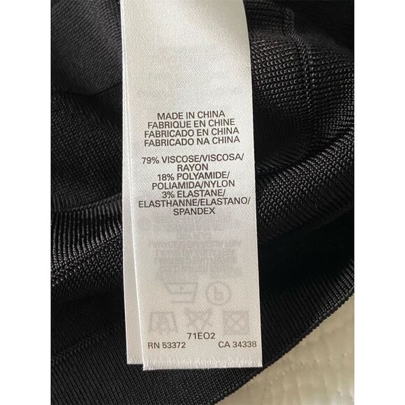 French Connection NWT Bodycon Gray Striped Dress Size 10 Knee Length - Picture 4 of 13